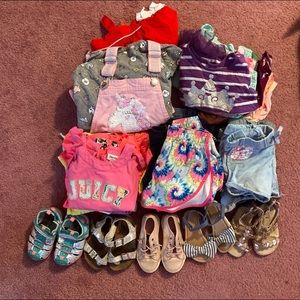 37 piece lot of little girls clothes